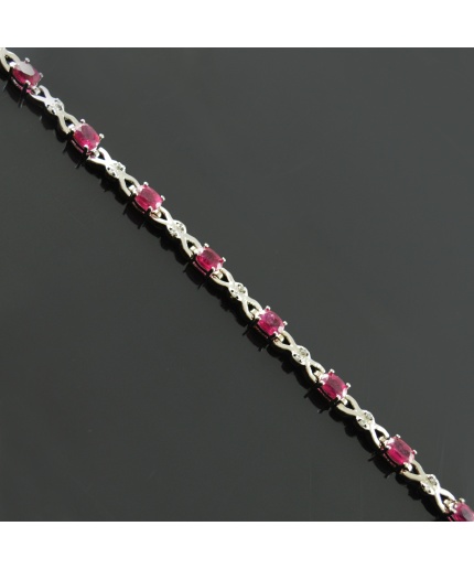 Natural Ruby/Zircon  925 Sterling Silver Bracelet | Save 33% - Rajasthan Living 3