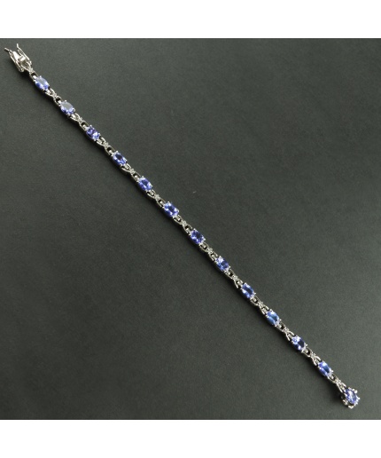 Natural Tenzanite/Zircon  925 Sterling Silver Bracelet | Save 33% - Rajasthan Living 7