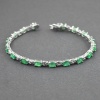 Natural Emerald, Zircon  925 Sterling Silver Bracelet | Save 33% - Rajasthan Living 8