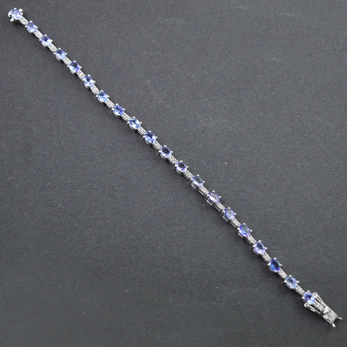 Natural Tenzanite,Diamond  925 Sterling Silver Bracelet | Save 33% - Rajasthan Living 7