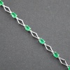 Natural Emerald,Diamond  925 Sterling Silver Bracelet | Save 33% - Rajasthan Living 9