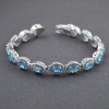 Natural Blue Topaz,cz  925 Sterling Silver Bracelet | Save 33% - Rajasthan Living 8