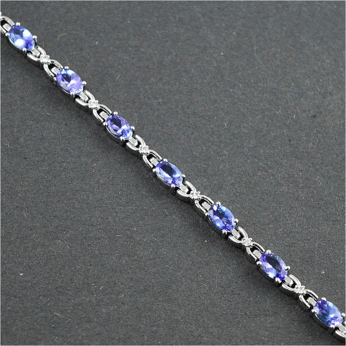 Natural Tenzanite/Zircon  925 Sterling Silver Bracelet | Save 33% - Rajasthan Living 6