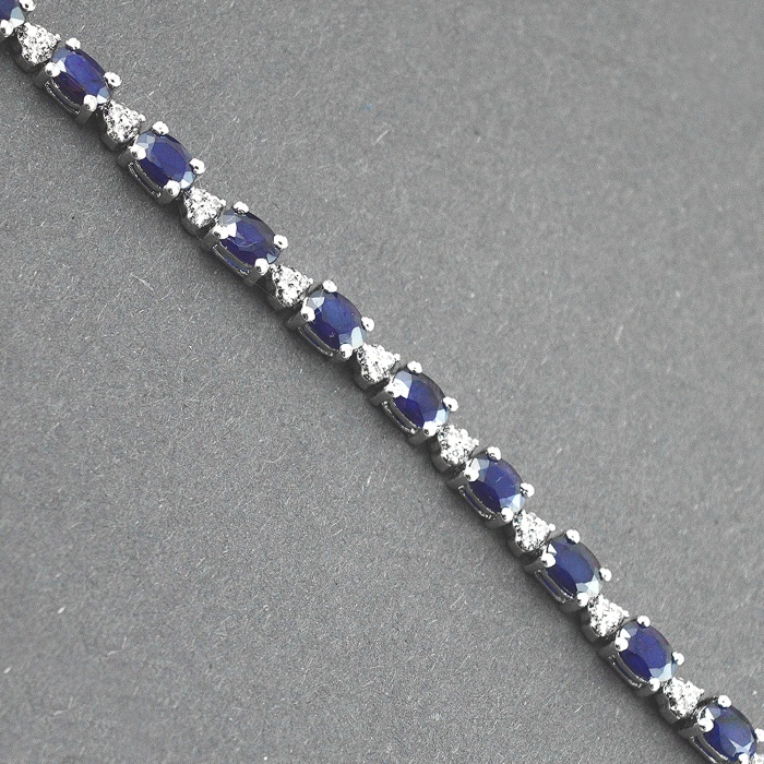Natural Sapphire, cz  925 Sterling Silver Bracelet | Save 33% - Rajasthan Living 6