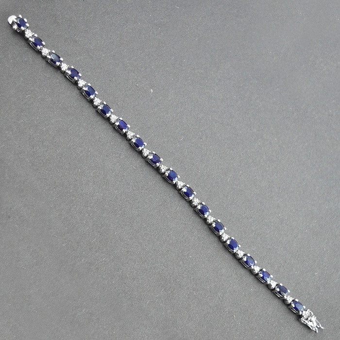 Natural Sapphire, cz  925 Sterling Silver Bracelet | Save 33% - Rajasthan Living 7