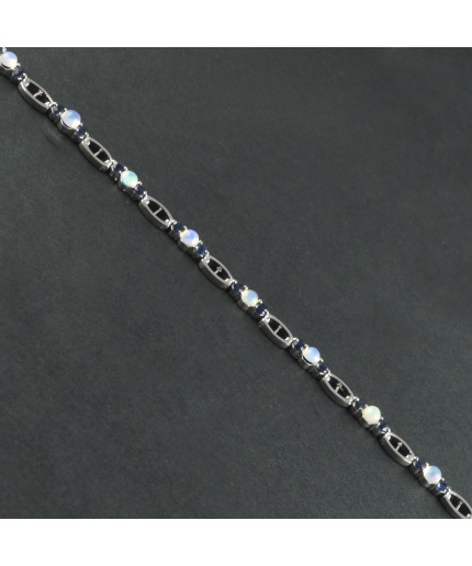 Natural Sapphire/Opal  925 Sterling Silver Bracelet | Save 33% - Rajasthan Living 3