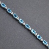 Natural Blue Topaz, cz  925 Sterling Silver Bracelet | Save 33% - Rajasthan Living 9