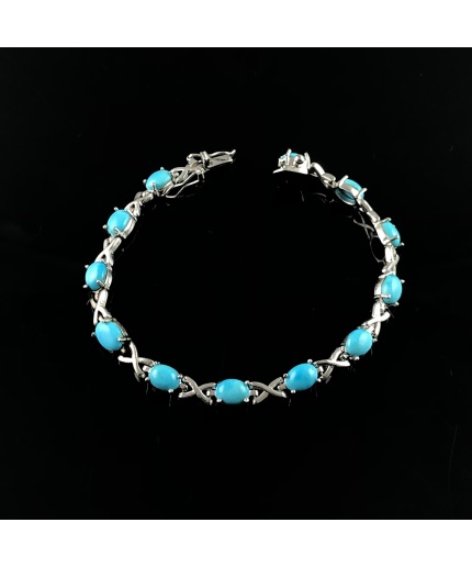Natural Turquoise  925 Sterling Silver Bracelet | Save 33% - Rajasthan Living