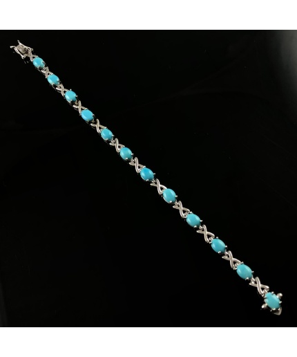 Natural Turquoise  925 Sterling Silver Bracelet | Save 33% - Rajasthan Living 3