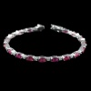 Natural Ruby & White cz  925 Sterling Silver Bracelet | Save 33% - Rajasthan Living 8