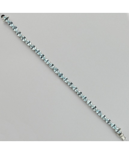 Natural Blue Topaz  925 Sterling Silver Bracelet | Save 33% - Rajasthan Living 7