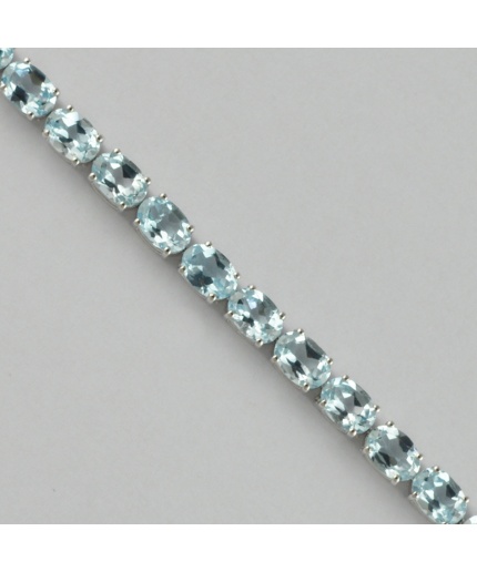 Natural Blue Topaz  925 Sterling Silver Bracelet | Save 33% - Rajasthan Living 5