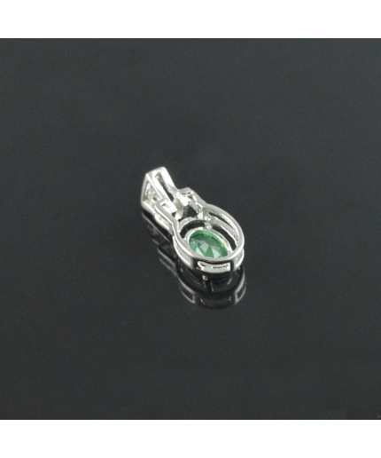 Natural  Emerald/Zircon 925 Sterling Silver Pendent | Save 33% - Rajasthan Living 3