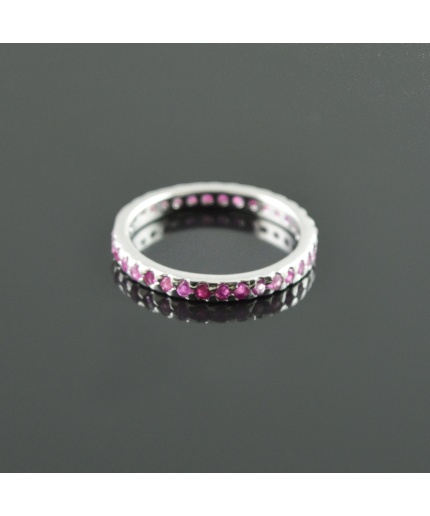Natural 925 Sterling Silver Ruby  Round Ring | Save 33% - Rajasthan Living