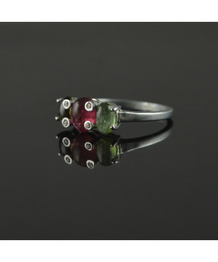 Natural 925 Sterling Silver Tourmaline/Zircon Oval Ring | Save 33% - Rajasthan Living