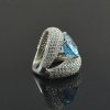 Natural 925 Sterling Silver Blue Topaz/Zircon Oval Ring | Save 33% - Rajasthan Living 17