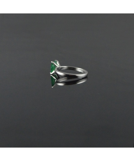 Natural 925 Sterling Silver Emerald Oct Plain Ring | Save 33% - Rajasthan Living 7