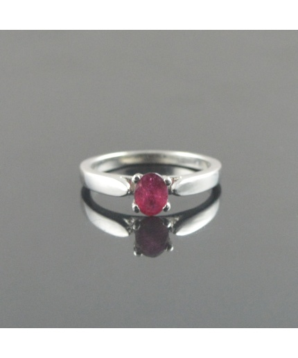 Natural 925 Sterling Silver Ruby Oval Ring | Save 33% - Rajasthan Living