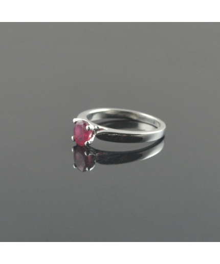 Natural 925 Sterling Silver Ruby Oval Ring | Save 33% - Rajasthan Living 3