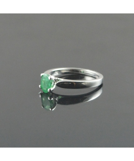 Natural 925 Sterling Silver Emerald  Oval Ring | Save 33% - Rajasthan Living 3