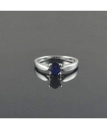Natural 925 Sterling Silver Sapphire Oval Ring | Save 33% - Rajasthan Living