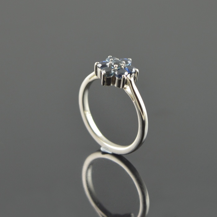 Natural 925 Sterling Silver Natural Sapphire  Round Ring | Save 33% - Rajasthan Living 14