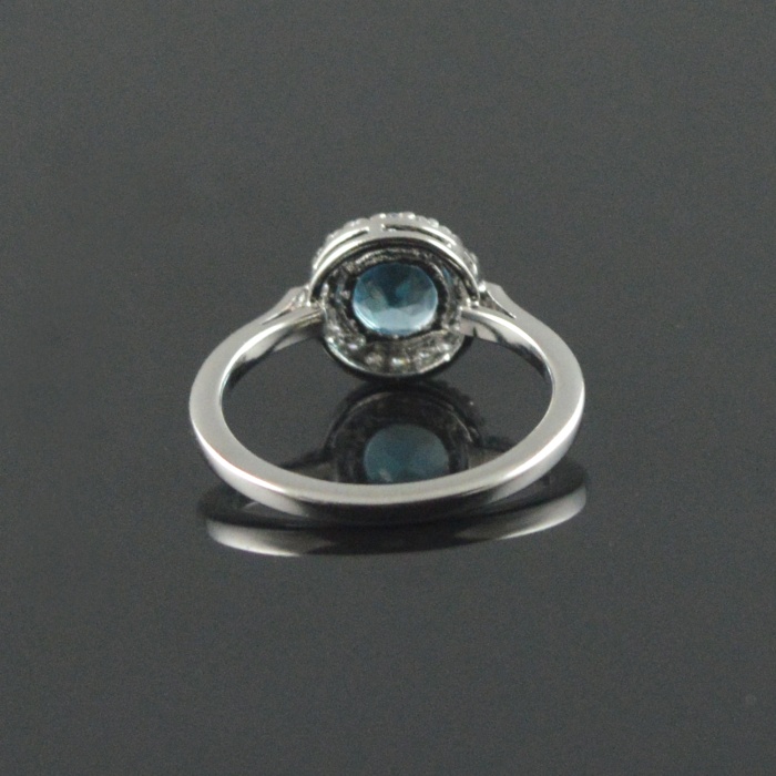 Natural 925  Sterling Silver Blue Topaz Round Ring | Save 33% - Rajasthan Living 8