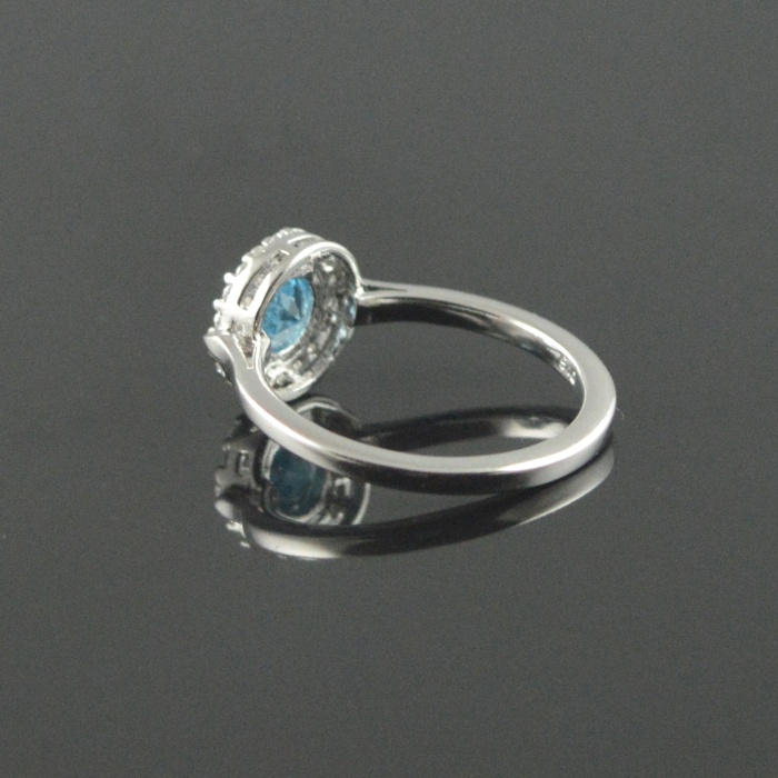 Natural 925  Sterling Silver Blue Topaz Round Ring | Save 33% - Rajasthan Living 7