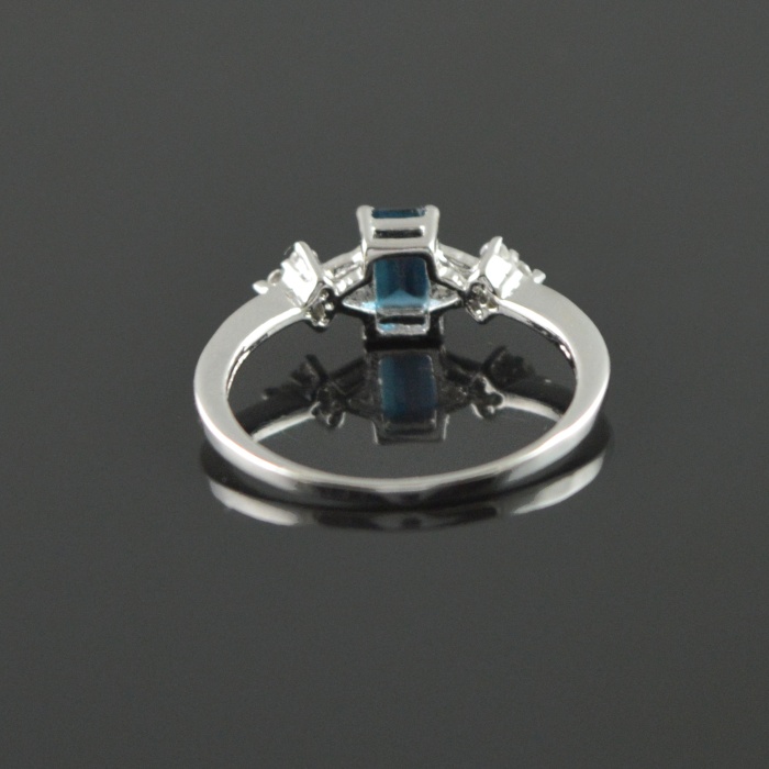 Natural 925 Sterling Silver London Blue Topaz/Zircon Octagon Ring | Save 33% - Rajasthan Living 10
