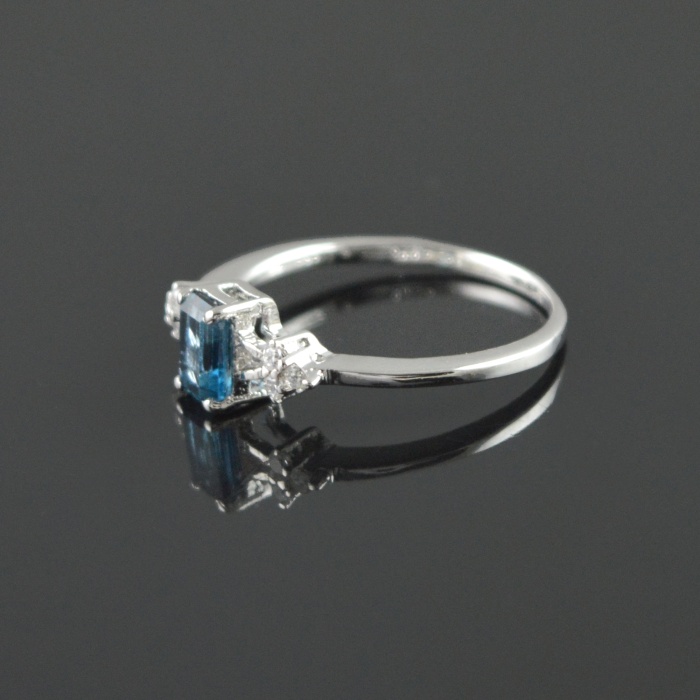 Natural 925 Sterling Silver London Blue Topaz/Zircon Octagon Ring | Save 33% - Rajasthan Living 8