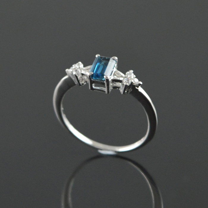 Natural 925 Sterling Silver London Blue Topaz/Zircon Octagon Ring | Save 33% - Rajasthan Living 6