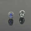 Natural Tenzanite/Zircon 925 Sterling Silver Stud Earrings | Save 33% - Rajasthan Living 9