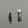 Natural Emerald, Zircon 925 Sterling Silver Stud Earrings | Save 33% - Rajasthan Living 8