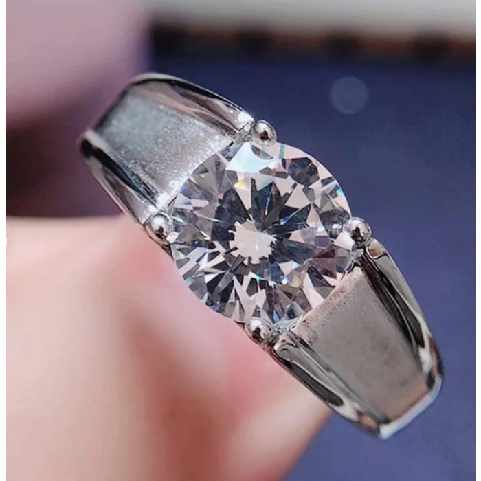 Moissanite Ring,Moissanite Men’s Rings,1/2/3 Carats Gemstone, D Color VVS Moissanite Engagement Ring,Gift For Men,Gift For Father | Save 33% - Rajasthan Living 6