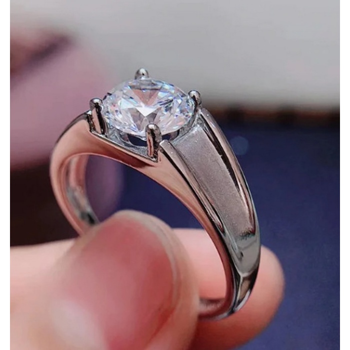 Moissanite Ring,Moissanite Men’s Rings,1/2/3 Carats Gemstone, D Color VVS Moissanite Engagement Ring,Gift For Men,Gift For Father | Save 33% - Rajasthan Living 9