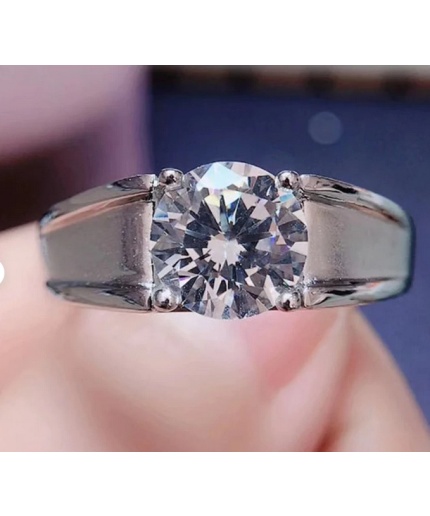 Moissanite Ring,Moissanite Men’s Rings,1/2/3 Carats Gemstone, D Color VVS Moissanite Engagement Ring,Gift For Men,Gift For Father | Save 33% - Rajasthan Living