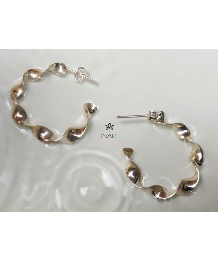 Twisted Silver Hoops | Save 33% - Rajasthan Living