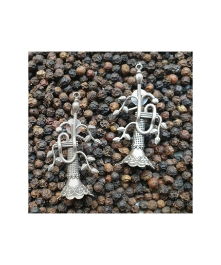 Victorian Musical Earrings German Silver Oxidised Earring | Save 33% - Rajasthan Living