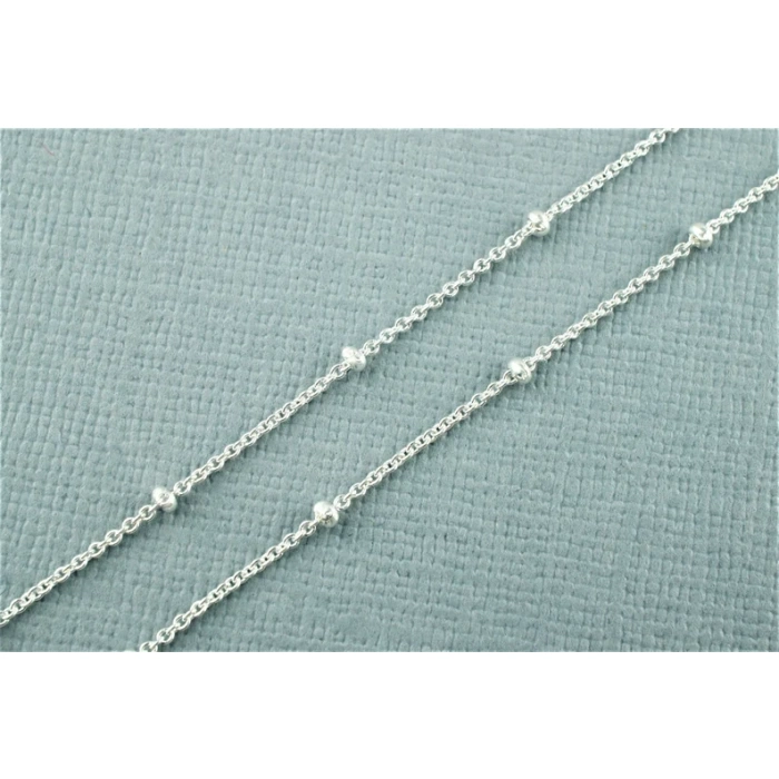 Dainty 925 Sterling Silver Beaded Chain Bracelet 7″ Satellite Chain | Save 33% - Rajasthan Living 6