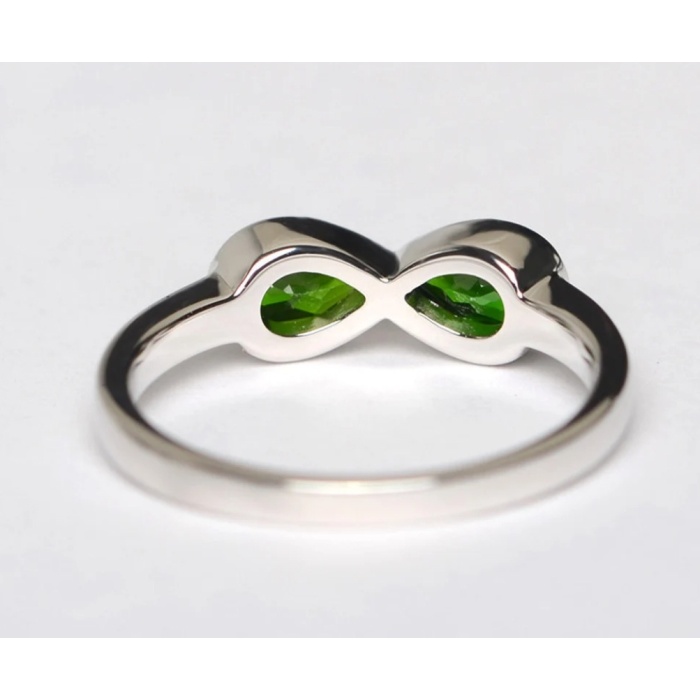 Simple Infinity Ringlab Emerald Ring May Birthstone Ring Pear Cut Green Gemstone Sterling Silver Ring | Save 33% - Rajasthan Living 8
