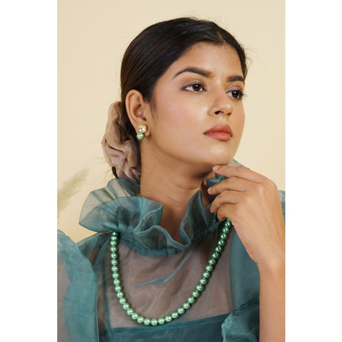 Jade Green Pearl Jewelry Set | Save 33% - Rajasthan Living 5