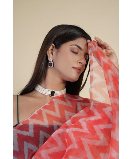 Black Stone Studded Pearl Layered Choker Set | Save 33% - Rajasthan Living