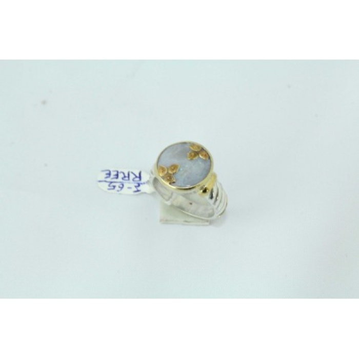 14 Kt Gold & 925 Silver Ring Natural Opal | Save 33% - Rajasthan Living 5