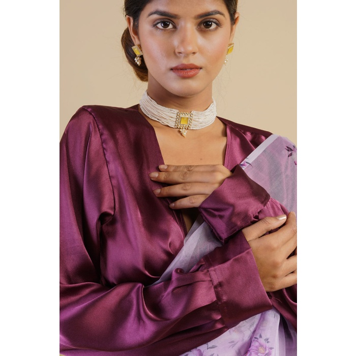 Yellow Stone Studded Kundan Pearl Choker Set | Save 33% - Rajasthan Living 6