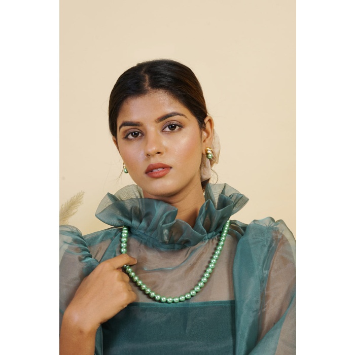 Jade Green Pearl Jewelry Set | Save 33% - Rajasthan Living 7