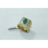 18 Kt Gold & 925 Silver Natural Emerald Cabochon And Diamonds | Save 33% - Rajasthan Living 16