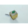 18 Kt Gold & 925 Silver Natural Emerald Cabochon And Diamonds | Save 33% - Rajasthan Living 15