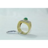 18 Kt Gold & 925 Silver Natural Emerald Cabochon And Diamonds | Save 33% - Rajasthan Living 18