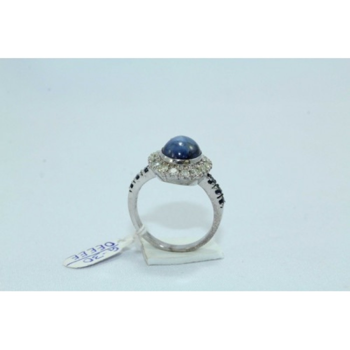 18 Kt White Gold Ringn, Real Star Blue Sapphire & Diamonds | Save 33% - Rajasthan Living 10