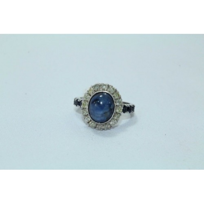 18 Kt White Gold Ringn, Real Star Blue Sapphire & Diamonds | Save 33% - Rajasthan Living 11